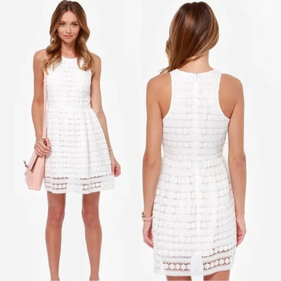 BB Dakota Andree White Lace Dress - Picture 1 of 15